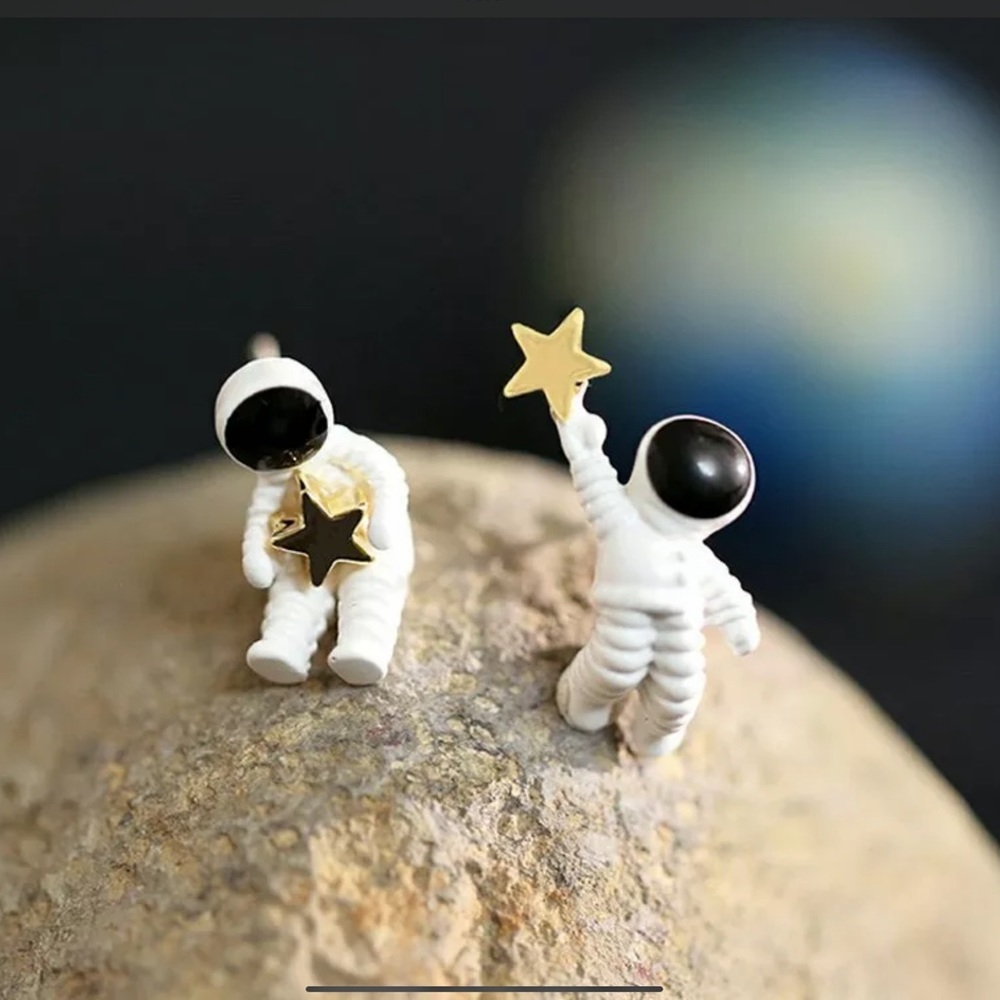 COPY - White Astronaut Stud Earrings